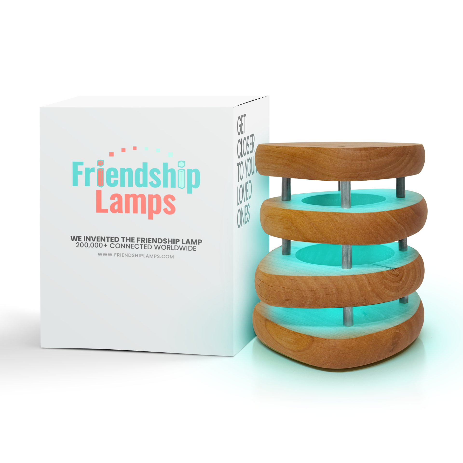 Mid-Century Design Friendship Lamp – Retro Wi-Fi Touch Lamp | Stay Connected Through Time & Distance
