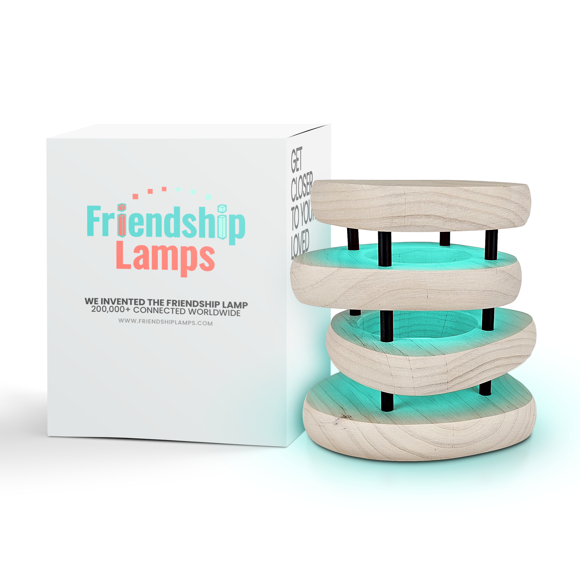 Mid-Century Design Friendship Lamp – Retro Wi-Fi Touch Lamp | Stay Connected Through Time & Distance