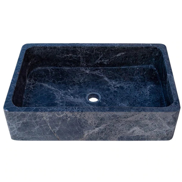 Natural Stone Sirius Black Marble Farmhouse Sink Polished  (W)16
