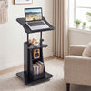 Sit-to-Stand Laptop Desk Cart Height Adjustable with Storage-Black