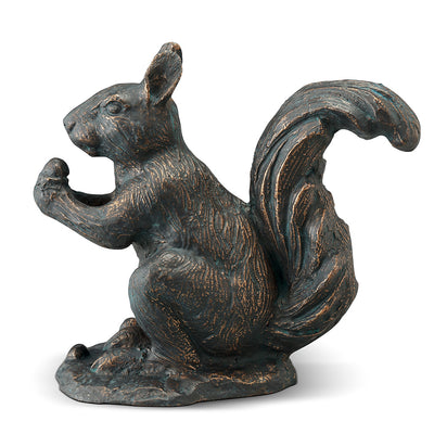 Sitting Squirrel with Snack Sculpture
