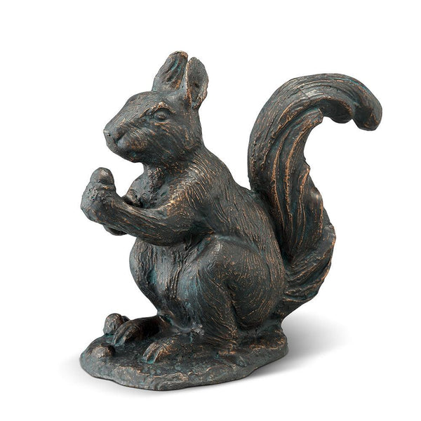 Sitting Squirrel with Snack Sculpture