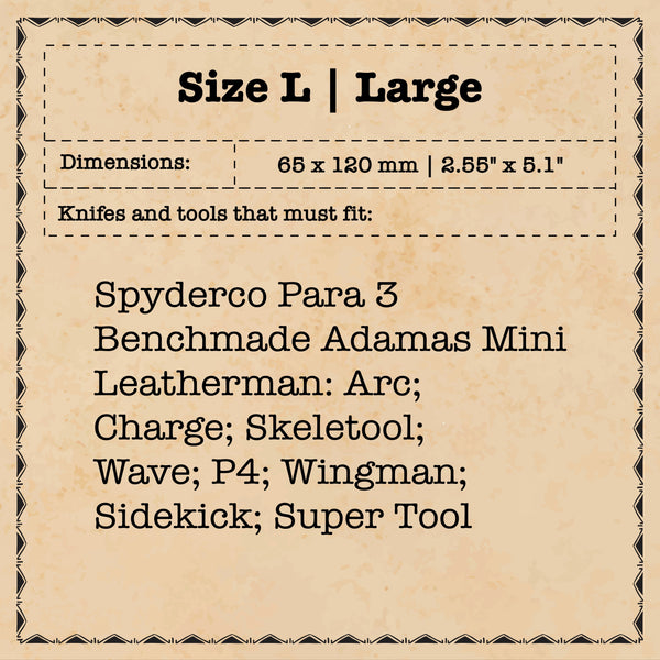 Knife Sheath - Sailor v3 | Leather EDC | Pocket Knife Holder Pirate Goods