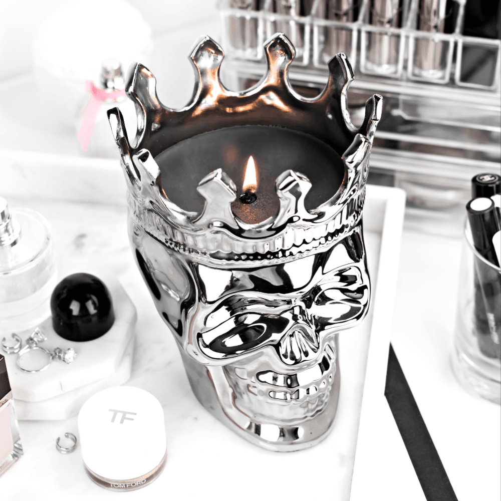 Silver Maximilien Skull in Thé Aroma