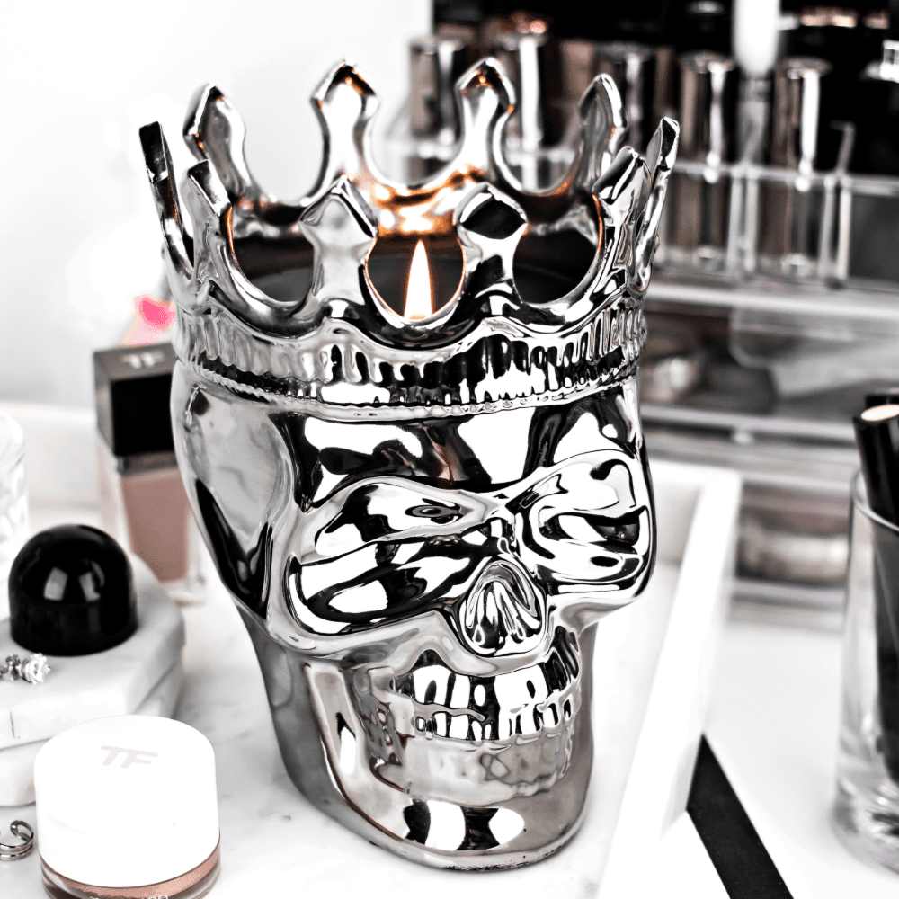 Silver Maximilien Skull in Thé Aroma