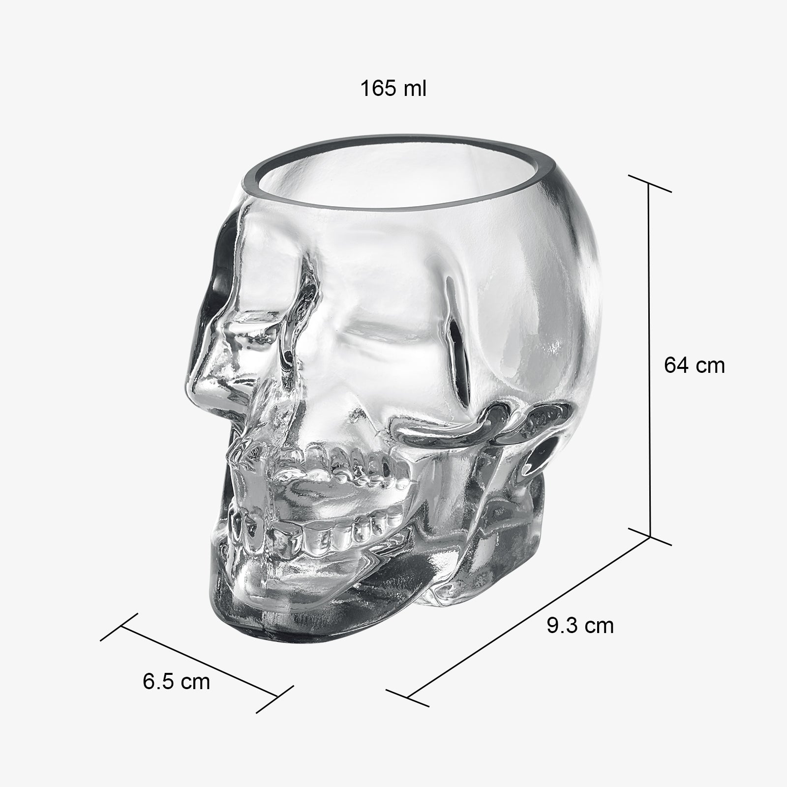 Skull Shot Glasses Set of 6 by The Wine Savant - 3oz Skull Glasses 3