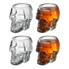 Monkey and Heroes Extra Large Skull Shot Glasses Set of 4, Use Skull Head Cup For A Whiskey, Scoth and Vodka Shot Glass, 3 Ounces