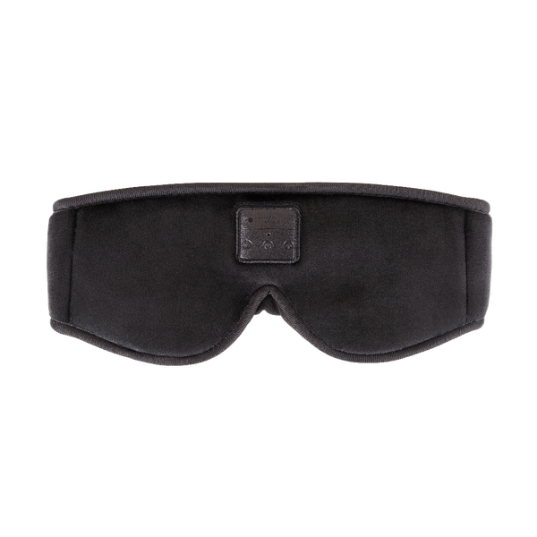 Black sleep mask on a white background