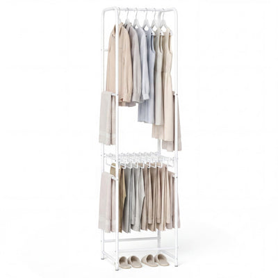 Slim Coat Rack Freestanding Garment Organizer with 8 Hanging Rods