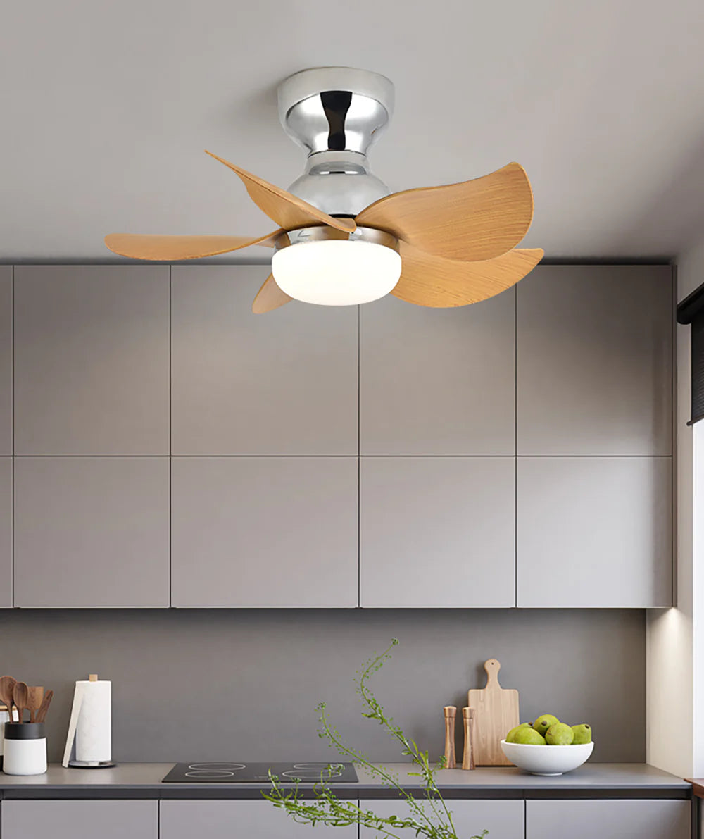 Small 5 Blades Ceiling Fan Lamp