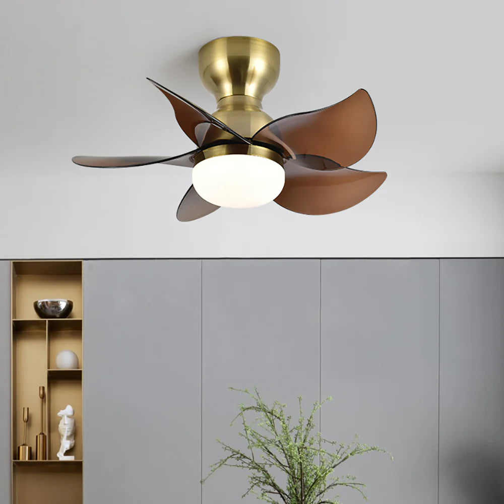 Small 5 Blades Ceiling Fan Lamp