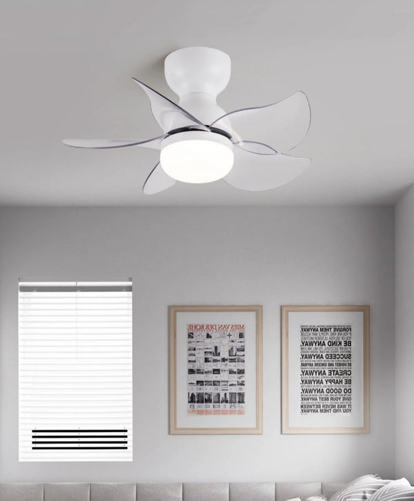 Small 5 Blades Ceiling Fan Lamp