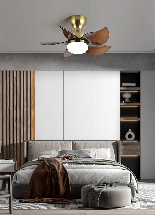 Small 5 Blades Ceiling Fan Lamp