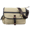 Small Beige Canvas Messenger Bag