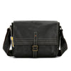 Small Black Leather Messenger Bag