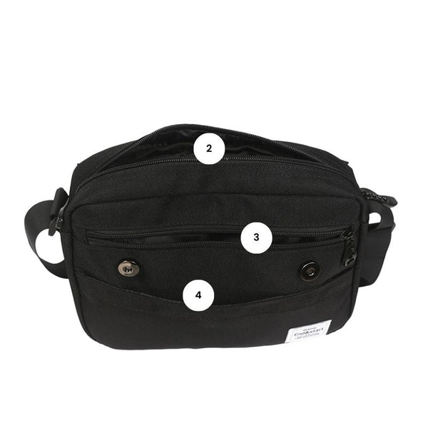 Small Black Nylon Messenger Bag