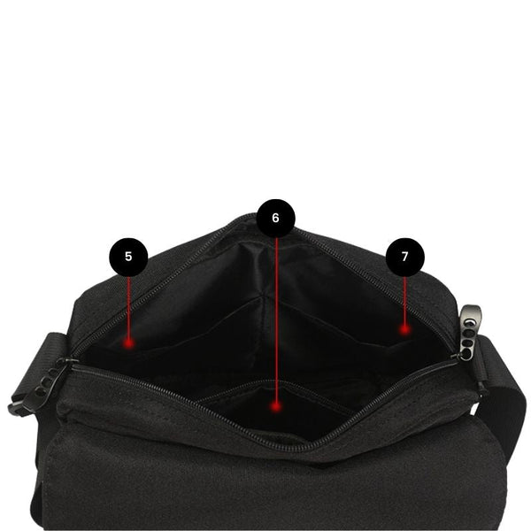 Small Black Nylon Messenger Bag