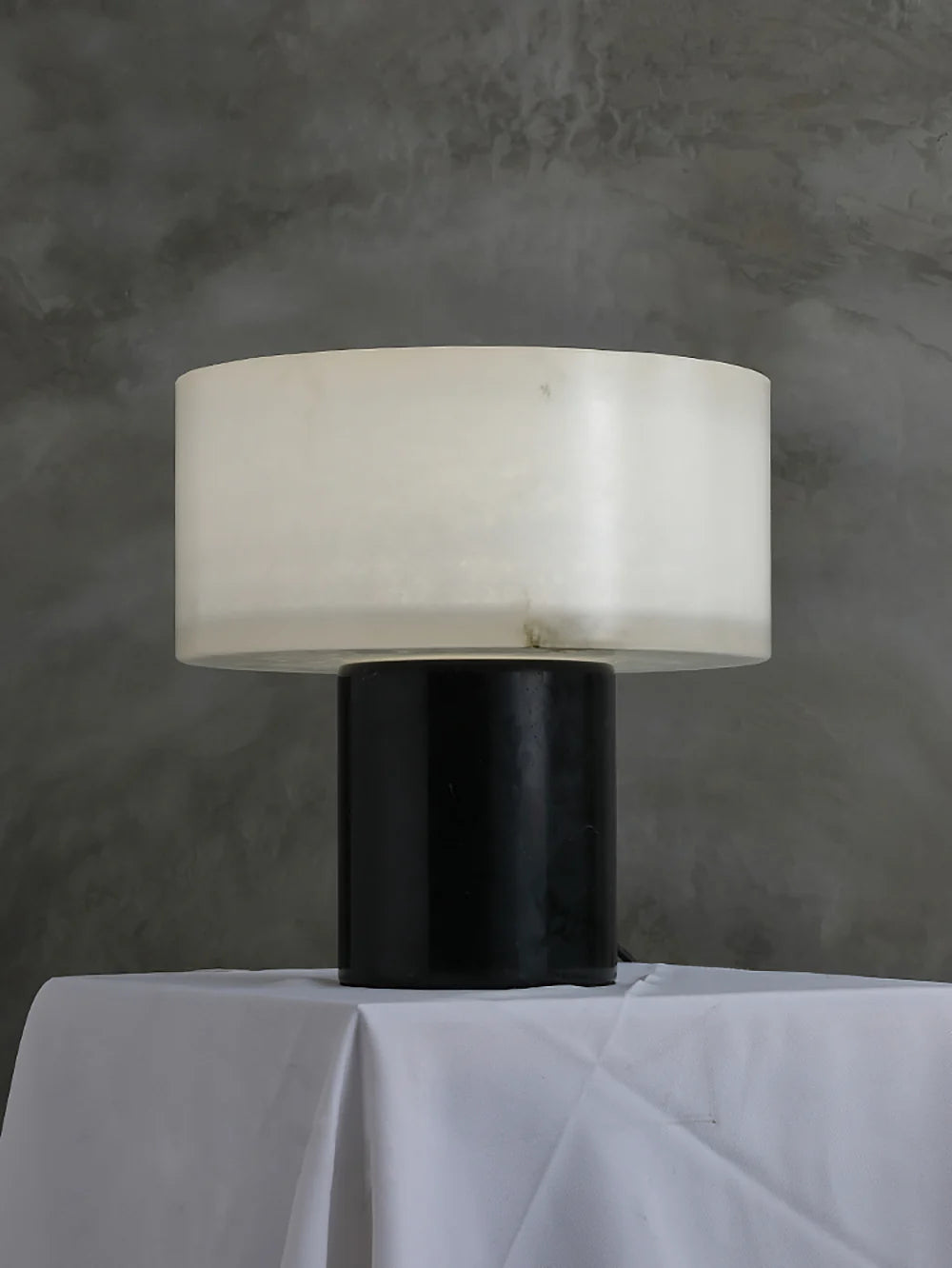 Small Solid Alabaster Table Lamp