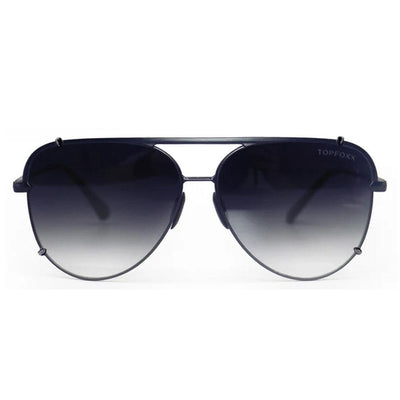 Smaller Cristina - Tangle Free - Faded Black Aviator Sunglasses Black