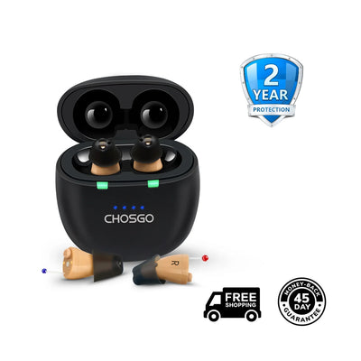 SmartU Rechargeable Bluetooth Hearing Aids + 2-Year Protection Plan – CHOSGO