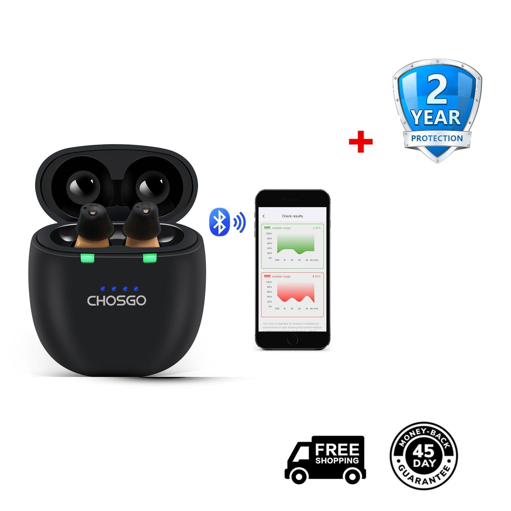 SmartU Bluetooth Hearing Aids for Seniors | AI Noise Reduction, App Self-Fit – CHOSGO