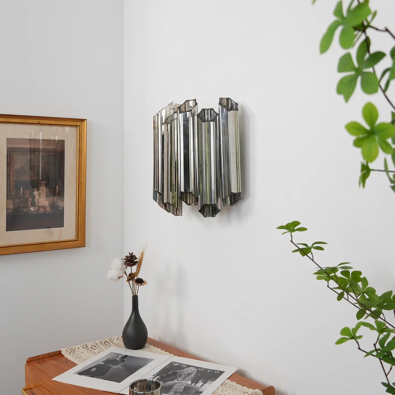 Smoked Mirror Palermo Wall Light