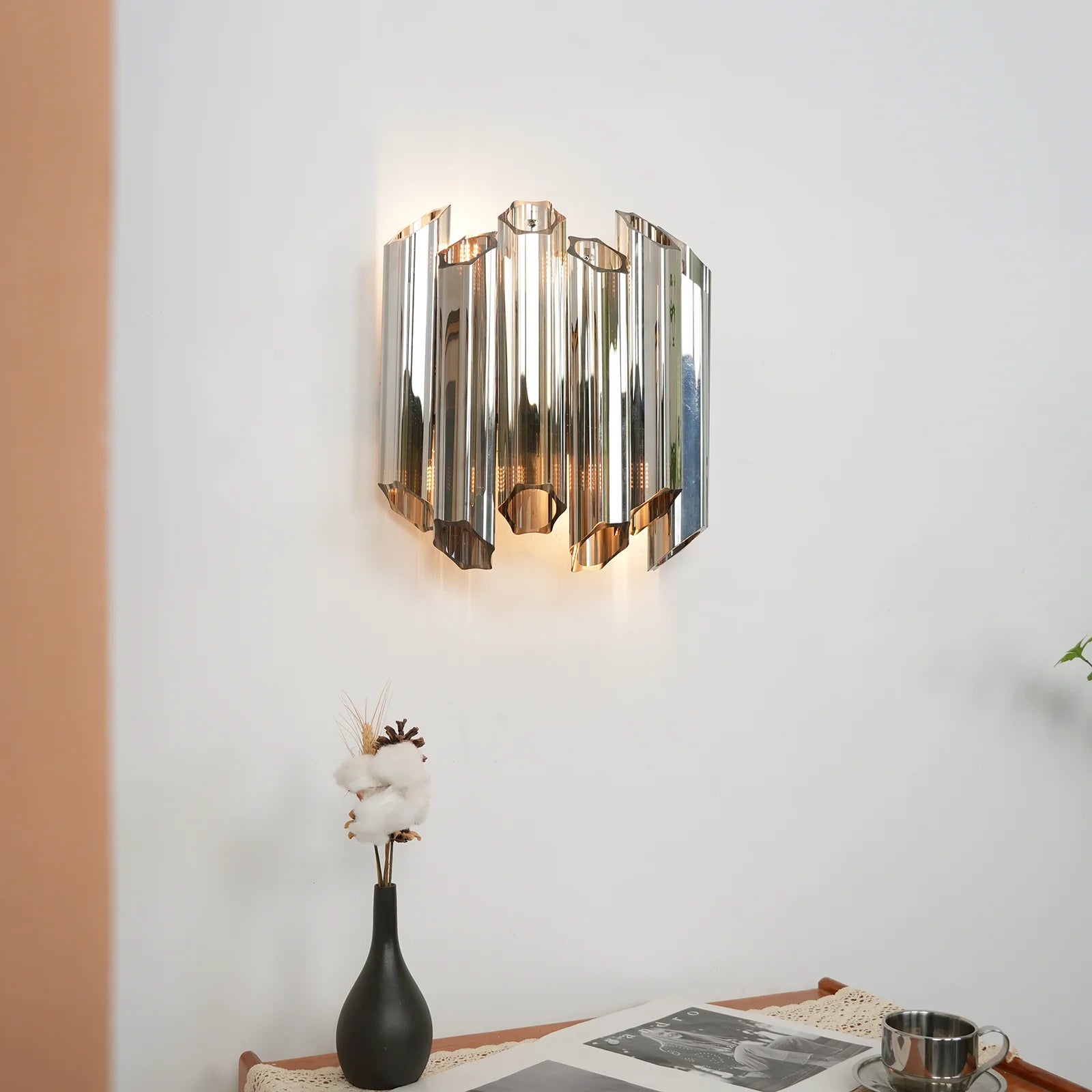 Smoked Mirror Palermo Wall Light