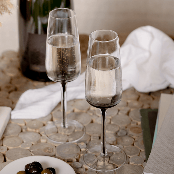 Smoke Stem Champagne Glasses
