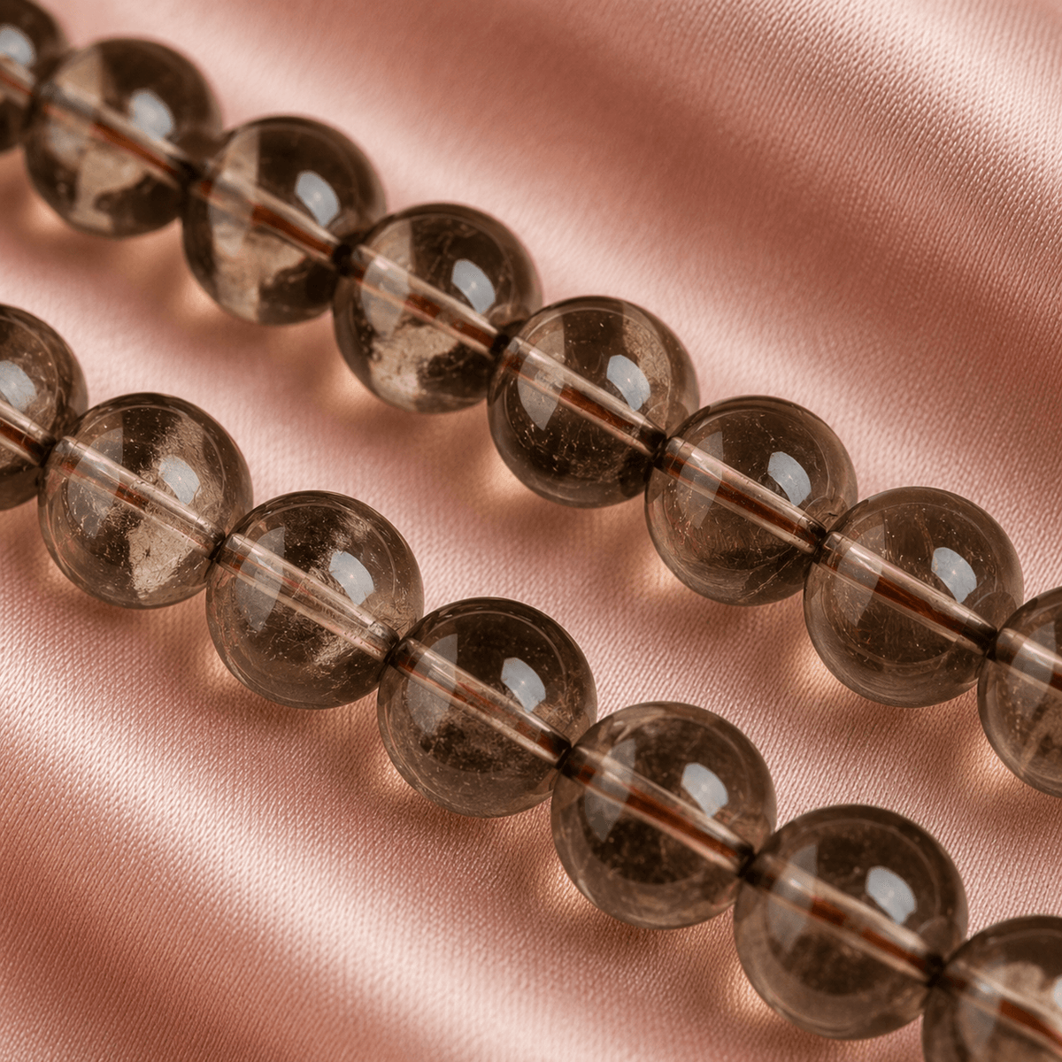 Smokey Quartz Bracelet | Smoky Quartz Bead Bracelet (Depression and Abundance)