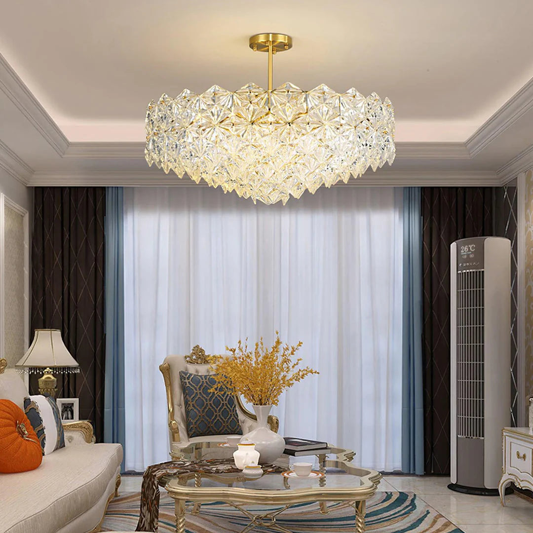 Snowflake Diamond Glass Chandelier