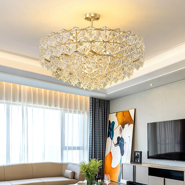 Snowflake Diamond Glass Chandelier