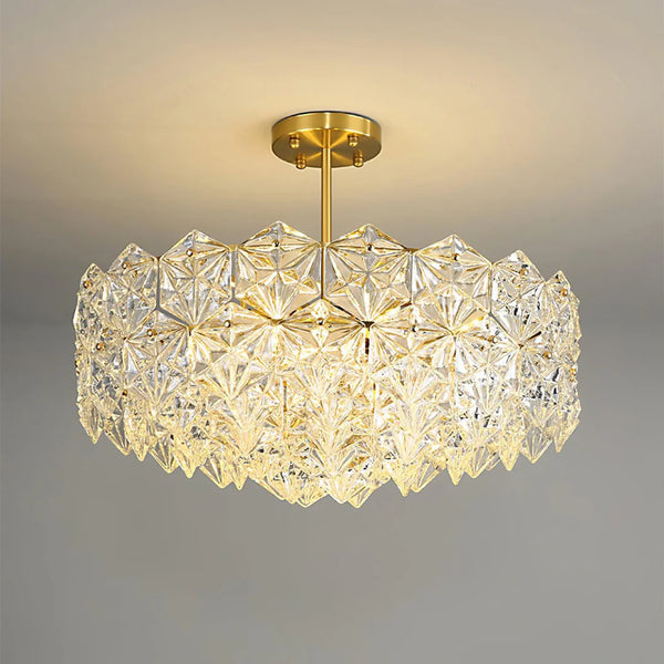 Snowflake Diamond Glass Chandelier