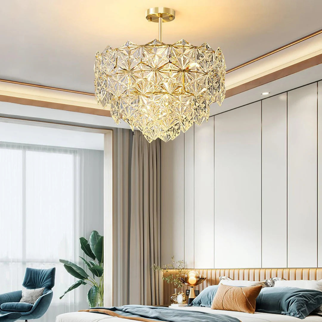 Snowflake Diamond Glass Chandelier