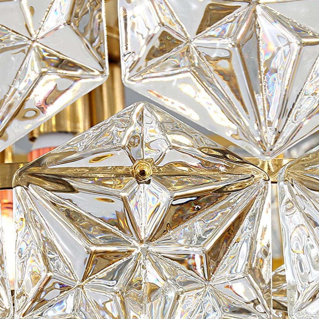 Snowflake Diamond Glass Chandelier