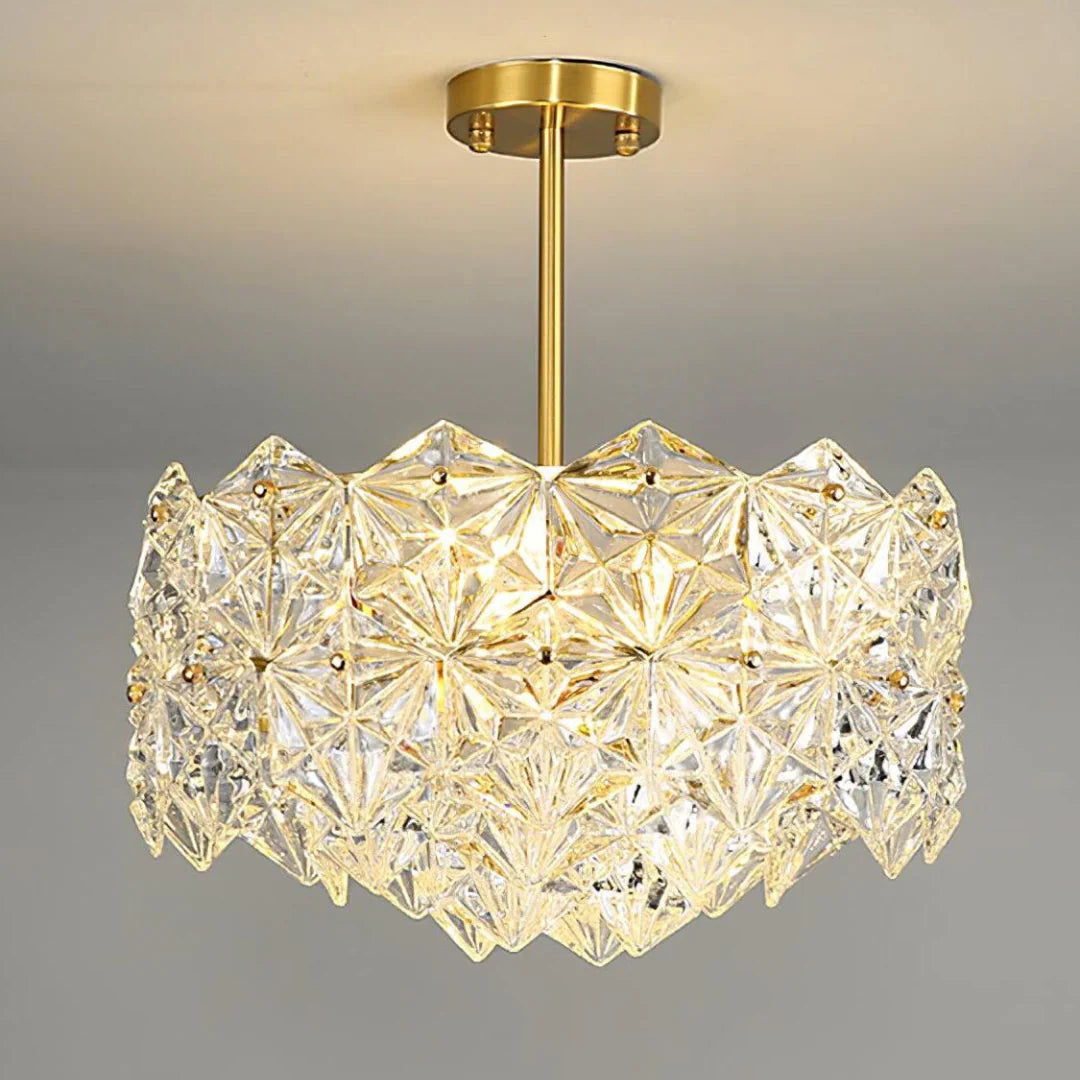 Snowflake Diamond Glass Chandelier