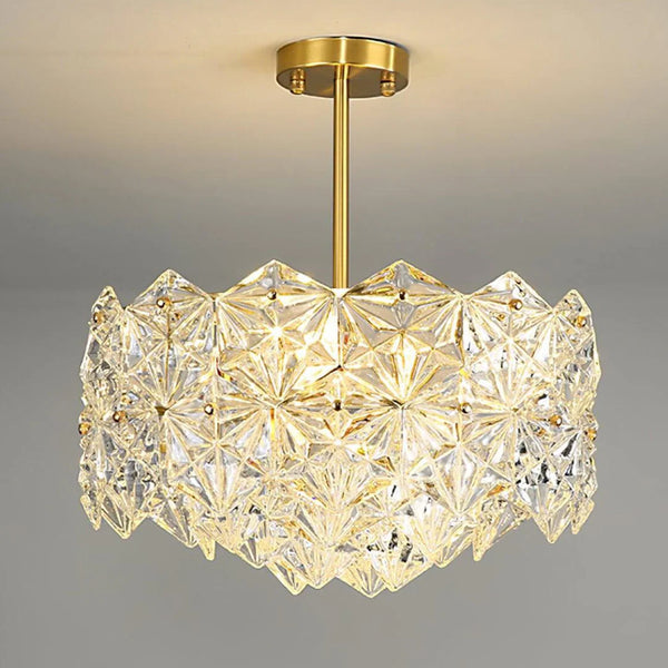 Snowflake Diamond Glass Chandelier