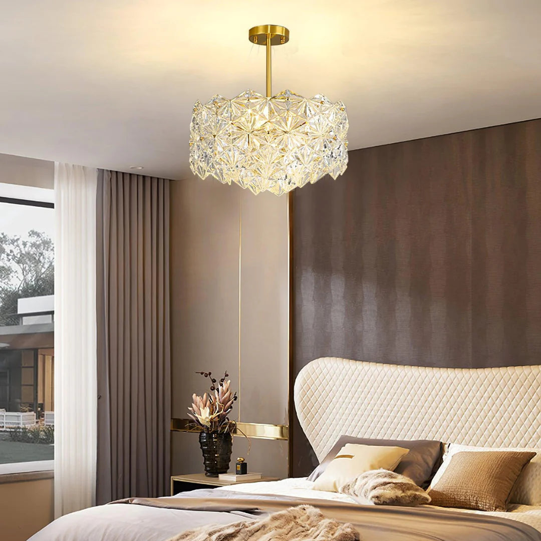 Snowflake Diamond Glass Chandelier