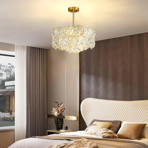 Snowflake Diamond Glass Chandelier