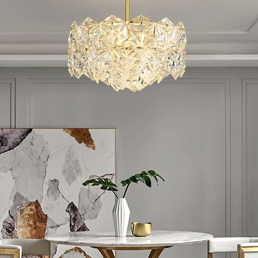 Snowflake Diamond Glass Chandelier