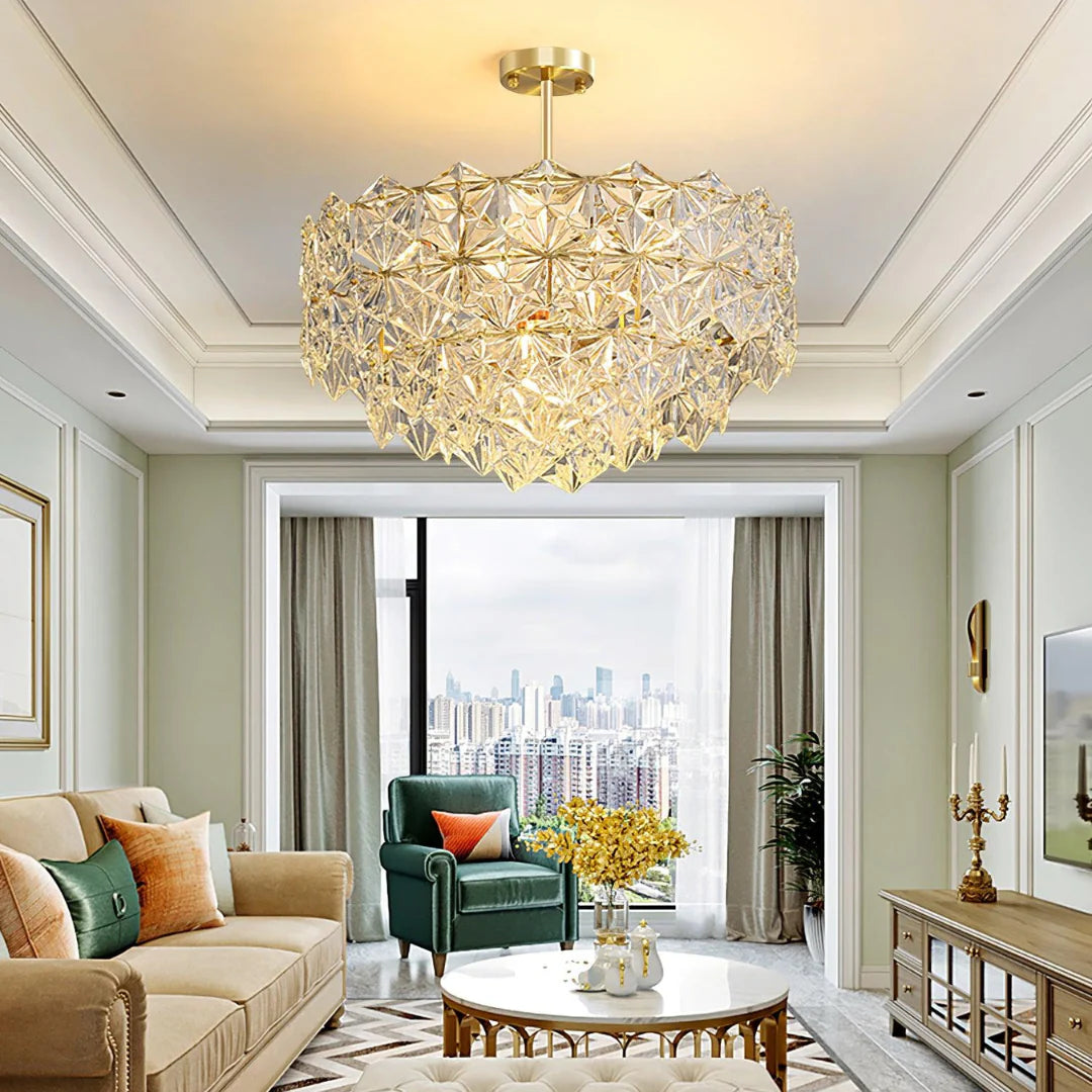 Snowflake Diamond Glass Chandelier