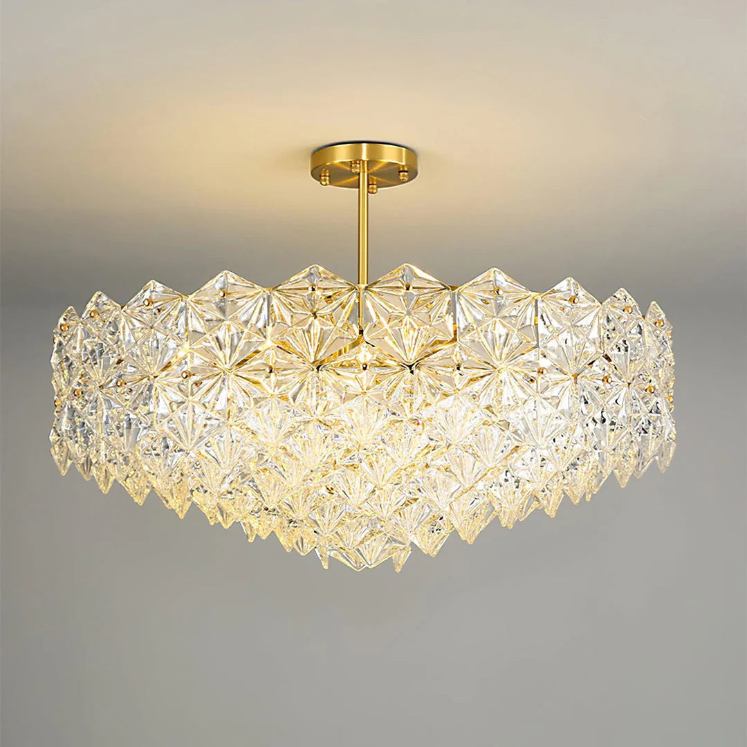 Snowflake Diamond Glass Chandelier