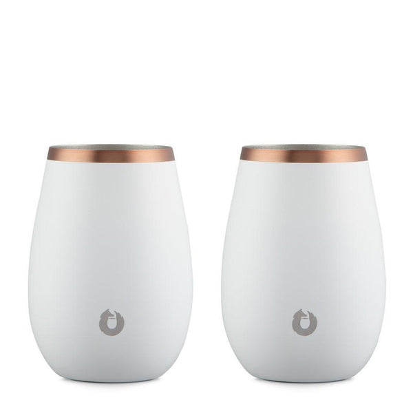 Stainless Steel Sauvignon Blanc Wine Glass, Set of 2 - White by Snowfox