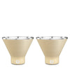 Stainless Steel Martini Glass, Set of 2 - Light Gold