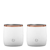 Stainless Steel Rocks Glass, Set of 2 - White