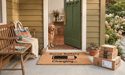 Social Battery Charging Coir Mat