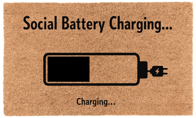Social Battery Charging Coir Mat