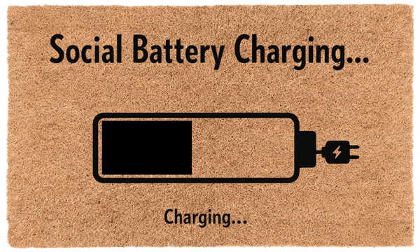 Social Battery Charging Coir Mat