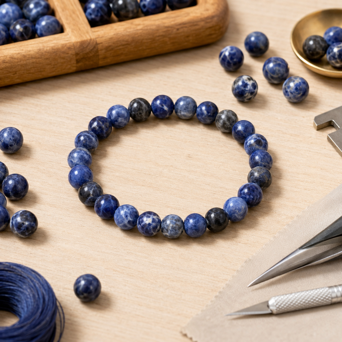 Sodalite Bracelet (Emotional Balance and Self-Acceptance)