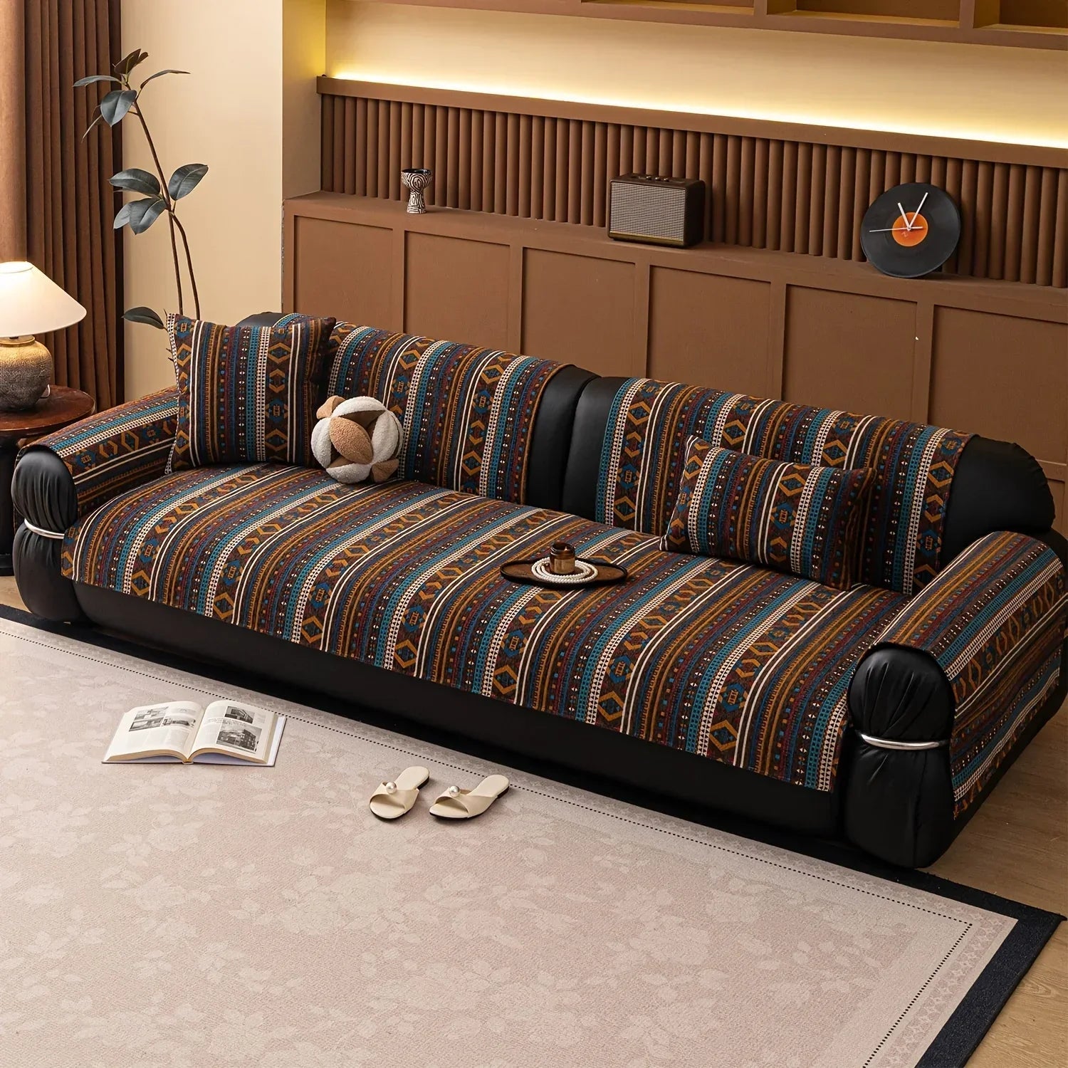 Sofa Cushion - Non-slip Chenille Geometric Multi-size