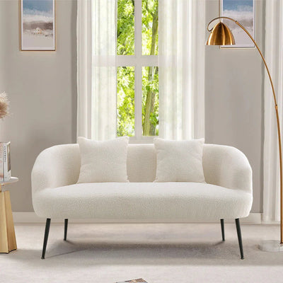 Sofa - Leather White 2-Seater
